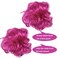 iLUU Hot Pink Color Messy Hair Bun Chignons Synthetic Hair Extensions Wavy Updo Scrunchy Hairpieces Hair Extension for Beauty Women Girls Ladies Party Cosplay 2pcs #8D