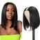 U Part Human Hair Wig Straight Bob Wig Human Hair For Black Women 12 inch Brazilian Remy Hair Short Bob Human Hair Wigs Clip in U Part Wig Hair Extensions Natural Black Color