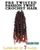 10 Inches 7 Packs Pre Looped Pretwisted Passion Twist Crochet Hair for Black Women and Kids-Ombre Ginger Soft Hair Extensions Braided by Synthetic Spring Kinky Twist Bohemian Curl(10"-7 Packs,T1B/350)