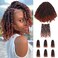 10 Inches 7 Packs Pre Looped Pretwisted Passion Twist Crochet Hair for Black Women and Kids-Ombre Ginger Soft Hair Extensions Braided by Synthetic Spring Kinky Twist Bohemian Curl(10"-7 Packs,T1B/350)