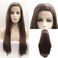 Synthetic Lace Front Wigs Brown Long Silky Straight Free Part 180% Density Half Hand Tied Heat Resistant Fiber Hair for Women 24'' &hellip;