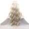 Melody 60# White Synthetic Lace Front Wigs Middle Part Loose Wave Wigs for Women 180% Density Half Hand Tied Heat Resistant Fiber Hair Gift 24''