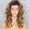 SAPPHIREWIGS Dark Roots Ombre Brown Color Curly No-Tangle Glueless Women Party Daily Makeup Cosplay Party Women Fashion Synthetic Lace Front Wigs 16inch