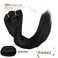 22" Clip in Human Hair Extensions Full Head 200g 10 Pieces 22 Clips Natural Black Double Weft Brazilian Real Remy Clip In Hair Extensions Thick Straight Silky (22",200g 1B#)