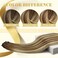 Ve Sunny Clip in Hair Extensions Brown Human Hair Clip in Extensions for Women Clip in Extensions Real Human Hair Chestnut Brown Balayage Platinum Blonde Easy to Wear 7pcs 20inch 120g