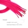 10 Strands/lot Highlights Hair Extensions, Colored I Tip Human Hair Extension For Women Girls With Tools (20INCH, Rose Pink)