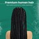 PIB 24" Single Full Lace Knotless Box Braid Wig Square Parted Braided Wigs for Black Women with Natural Baby Hair (1, Jet Black)