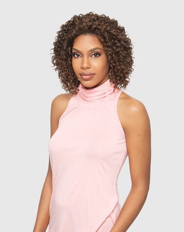 VANESSA Express Top Lace Incredibly Natural Hairline Medium Short Length Wavy Style Synthetic Wig - TOP KELON (F1010)