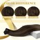 Ve Sunny Clip in Hair Extensions Brown Human Hair Extensions Clip in Balayage Dark Brown with Medium Brown Ombre Clip in Extensions Real Human Hair Brown Remy Hair 120g 7pcs 20inch