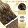 Ve Sunny Clip in Hair Extensions Balayage Human Hair Clip in Extensions Ombre Chestnut Brown to Platinum Blonde Clip in Hair Extensions Real Human Hair for Holiday Party 120g 7pcs 16inch
