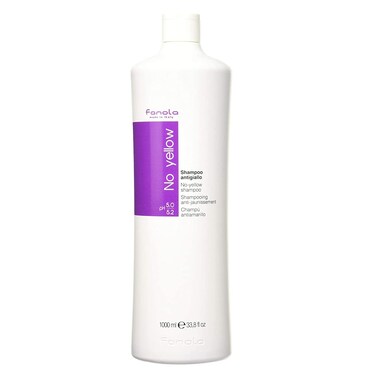 Fanola No Yellow Purple Shampoo - Purple Color Depositing Shampoo for Blondes, Bleached &amp; Grey Hair - Formulated with Violet Pigment to Remove Brassy Tones from Hair (33.8 Fl oz)