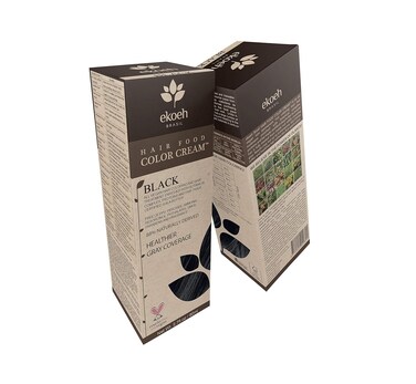Hair Color EKOEH BRASIL Cream Black, PPD FREE, VEGAN 2.7fl.oz
