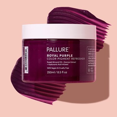 Color Pigment Refresher Mask, Semi Permanent Hair Color Depositing Conditioner, 8.5 Oz Royal Purple