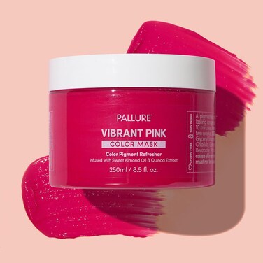 Color Pigment Refresher Mask, Semi Permanent Hair Color Depositing Conditioner, 8.5 Oz Vibrant Pink