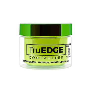TruEDGE Controller Extreme Hold Water-Based Pomade - Ntaural Shine &amp; Non-Flaky Scented Edge Control - Perfect for Hair-Braiding (Pineapple)