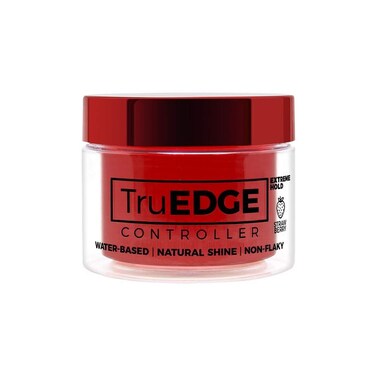 TruEDGE Controller Extreme Hold Water-Based Pomade - Ntaural Shine &amp; Non-Flaky Scented Edge Control - Perfect for Hair-Braiding (Strawberry)
