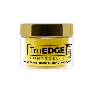 TruEDGE Controller Extreme Hold Water-Based Pomade - Ntaural Shine &amp; Non-Flaky Scented Edge Control - Perfect for Hair-Braiding (Lemon Berry)