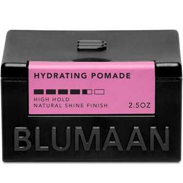BluMaan Hydrating Pomade - Low Shine, High Hold - Water Based, Easy To Wash - Ideal for Quiffs, Pompadours, Ducktails &amp; Slick Back Looks - 2.5 oz