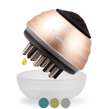 Scalp Applicator Comb for Hair Scalp Treatment, Scalp Treatment Applicator Brush Thinning Hair and Hair Loss Apply to Various Brands Hair Groth Serum Oil (Gold)