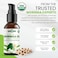 USDA Organic Moringa Seed Oil: 100% Pure, Cold Pressed, Unrefined Moringa Oleifera Seed Oil. 2 oz Bottle with Treatment Pump. For Skin and Hair - Food Grade for Oral Consumption