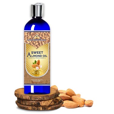 ANCIENT HEALTH REMEDIES All-Natural Cold Pressed SWEET ALMOND CARRIER OIL Greatly Priced Bulk Wholesale Oil For Beauty Skin Moisturizing DIY Body Butter,Hair &amp; Skin Care Darkening (INDIA)