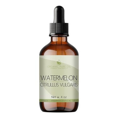 organic pure oil OPO Watermelon Seed Oil - 4 oz Glass &amp; Dropper - Pure Unrefined Cold Pressed Non GMO Vegan Carrier Oil for Hair Skin Face Body Nails Beard Daily Use Moisturizer