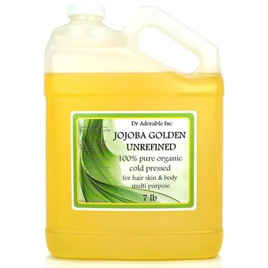 Dr Adorable - 7 lb - Jojoba Oil Golden - 100% Pure Natural Unrefined Organic Cold Pressed Oz