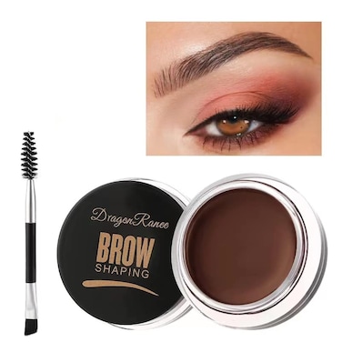AMAKO eyebrow cream wild eyebrows do not smudge styling pencil gel Europe and the United States eyebrow styling cream solid gel white eyebrow cream eyebrow pencil professional eye makeup (02#Brown)