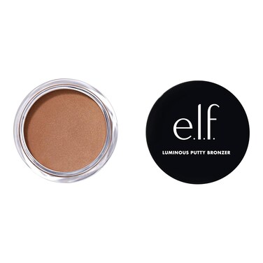 e.l.f. Luminous Putty Bronzer, Lightweight Putty-to-Powder Bronzer For A Radiant, Glowing Finish, Highly Pigmented, Vegan &amp; Cruelty-Free, Seaside Shimmer