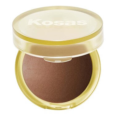 Kosas Sun Show Glowy Warmth Baked Bronzer - Contouring Powder for Cheekbones, Nose &amp; Jawline - Enriched with Concentrated Fatty Acids - Talc-Free, Vegan &amp; Hypoallergenic - Paradise