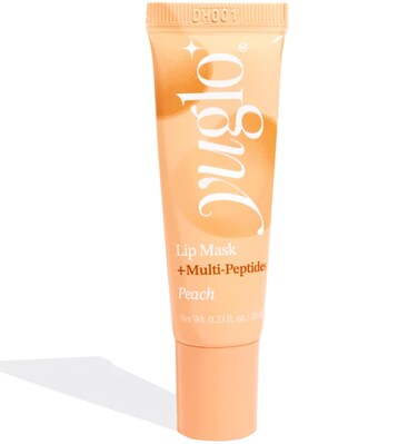 YUGLO Multi-Peptide Infused Lip Sleeping Mask - Moisture &amp; Collagen Boosting Lip Sleeping Mask- Restore, Hydrate &amp; Plump Dry Chapped Lips - Peach