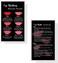 Lip Blush Stages of Healing &amp; Aftercare Instructions Cards   Package of 50   Double Sided Size 2 x 3.5" inches Business Card   Black with Red Lips Design
