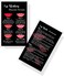 Lip Blush Stages of Healing &amp; Aftercare Instructions Cards   Package of 50   Double Sided Size 2 x 3.5" inches Business Card   Black with Red Lips Design