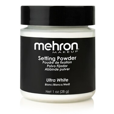 Mehron Makeup Setting Powder   Loose Powder Makeup   Loose Setting Powder Makeup Perfect for Halloween 1 oz (28 g) (Ultra White)