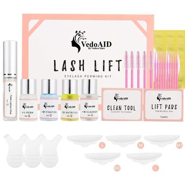 2025 VedoAID New Upgraded EyeLash Lift Kit Eyelash Extension Kit Eyelash Perm Kit, Eyelash Lifting &amp; Eyelash Curling Includes Eye Shields, Pads, Accessories, Easy for Beginner,Achieve Salon-Quality