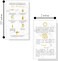 Spanish Lash Aftercare Instructions   50pk   Cuidado Posterior de la Extensi&oacute;n de Pesta&ntilde;as   2 x 3.5&rdquo; inch Card for clients   Eyelash Extension Supplies marble gold beautiful, 2-3 week refills fillers