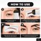 Eyebrow Stamp Stencil Kit w/Free Eyebrow Shaping Tweezer, Spoolie and Scissors Included  Perfect Eyebrow Stencil Kit for One Step Eyebrow Shaping   Waterproof and Long Lasting Powder Finish (Brown)