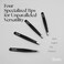 TWEEZIA Stainless Steel Tweezer Set - 4 Precision Tweezers with Mirror &amp; Leather Case - Ideal Eyebrow Kit, Ingrown Hair Tweezers, Splinter Removal Kit or Pointed Tweezers for Beauty and Personal Care
