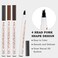 Eyebrow Tattoo Pen, Microblading Eyebrow Pencil, with a Micro-Fork Tip Applicator, Create Natural Looking Eyebrows, Easy to Use and Stays All Day (Dark Gray)
