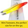 Mini Slant Tweezers - Best Tweezers for Eyebrow, Facial Hair Removal and your Precision Needs (Sherbet)