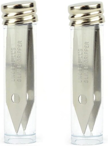 2 Pack Uncle Bill's 19074 Sliver Gripper Tweezers