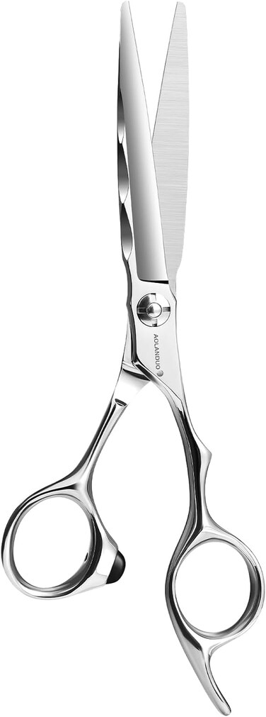 AOLANDUO Hair Cutting Scissor-Extremely Sharp-Offset Design Using Japanese VG10 Stainless Steel Hair Scissor for Barbers &amp; Salon Stylists- Smooth Motion Fine Craftsmanship Barber Scissor