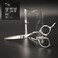 AOLANDUO 5.5 Inch Left handed Shears-High End AICHI Steel Handmade Hair Cutting Scissor-Razor Edge/Offset Design/Pro Ergonomic for Salon Stylists Beauticians and Barbers