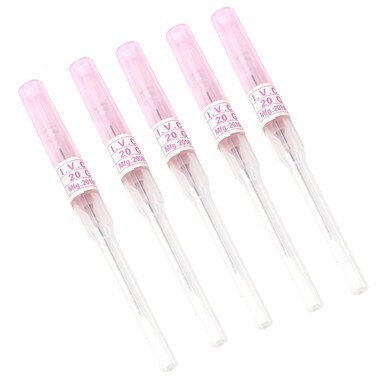Pack of 5 Catheter Piercing Needles Tattoo Piercings Tool (20G)