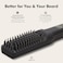 Aberlite Pro (Upgraded) - Professional Beard &amp; Hair Straightener - Pain-Free Anti-Scald Comb Tooth - Advanced Ionic Conditioning - Beard Straightener Heated Brush Comb- for All Beard Types, Black