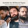 Aberlite Pro (Upgraded) - Professional Beard &amp; Hair Straightener - Pain-Free Anti-Scald Comb Tooth - Advanced Ionic Conditioning - Beard Straightener Heated Brush Comb- for All Beard Types, Black