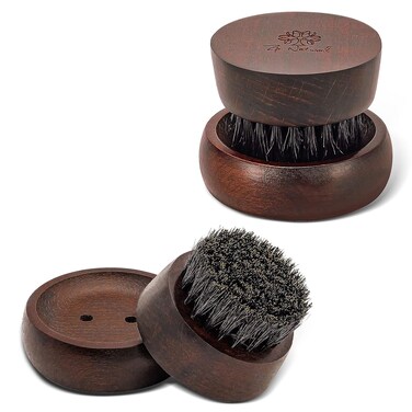 Beard Brush for Men - 100% Boar Bristle Beard Brush, Comes with Solid Wood Base - Mastering The Beards of Men All Over The World