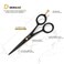 5" Professional Beard Mustache Scissors with 1 Mustache Comb, 1 Beard Comb &amp; Soft Pouch &ndash; Prefect Beard Trimming Scissors for All Facial Hair Scissors &ndash; Grooming Scissors Men (Black)