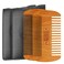 Viking Revolution Wooden Beard Comb &amp; Case, Dual Action Fine &amp; Coarse Teeth, Perfect for use with Balms and Oils, Top Pocket Comb for Beards &amp; Mustaches (2 Pack)
