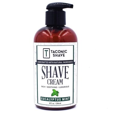 Taconic Shave, Natural Shaving Cream - Eucalyptus &amp; Mint &ndash; Ultra-Rich High Lather Formula &ndash; Natural Shave Cream for Men &amp; Women in 8 oz. Pump Bottle &ndash; Scented Shaving Cream